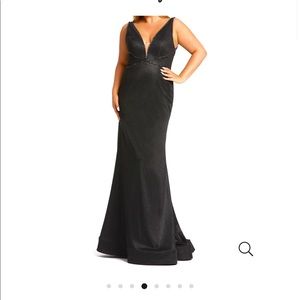 Fabulouss by Mac Duggal Metallic Gown